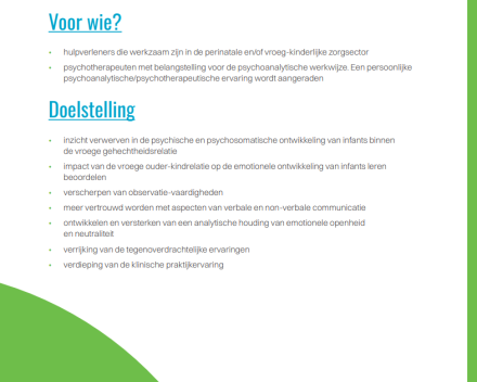 Infant-observatie volgens Esther Bick                 