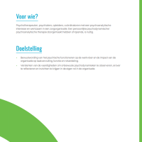 Opleiding Psychodynamieken op de werkvloer. Samenwerken in (zorg)organisaties.