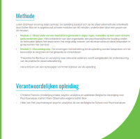 Opleiding Psychodynamieken op de werkvloer. Samenwerken in (zorg)organisaties.