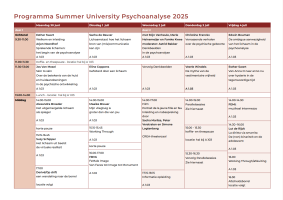 Summer University 2025 - Veel om het lijf - 30 juni t/m 4 juli 2025